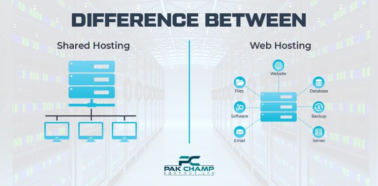 different between shared and web hosting